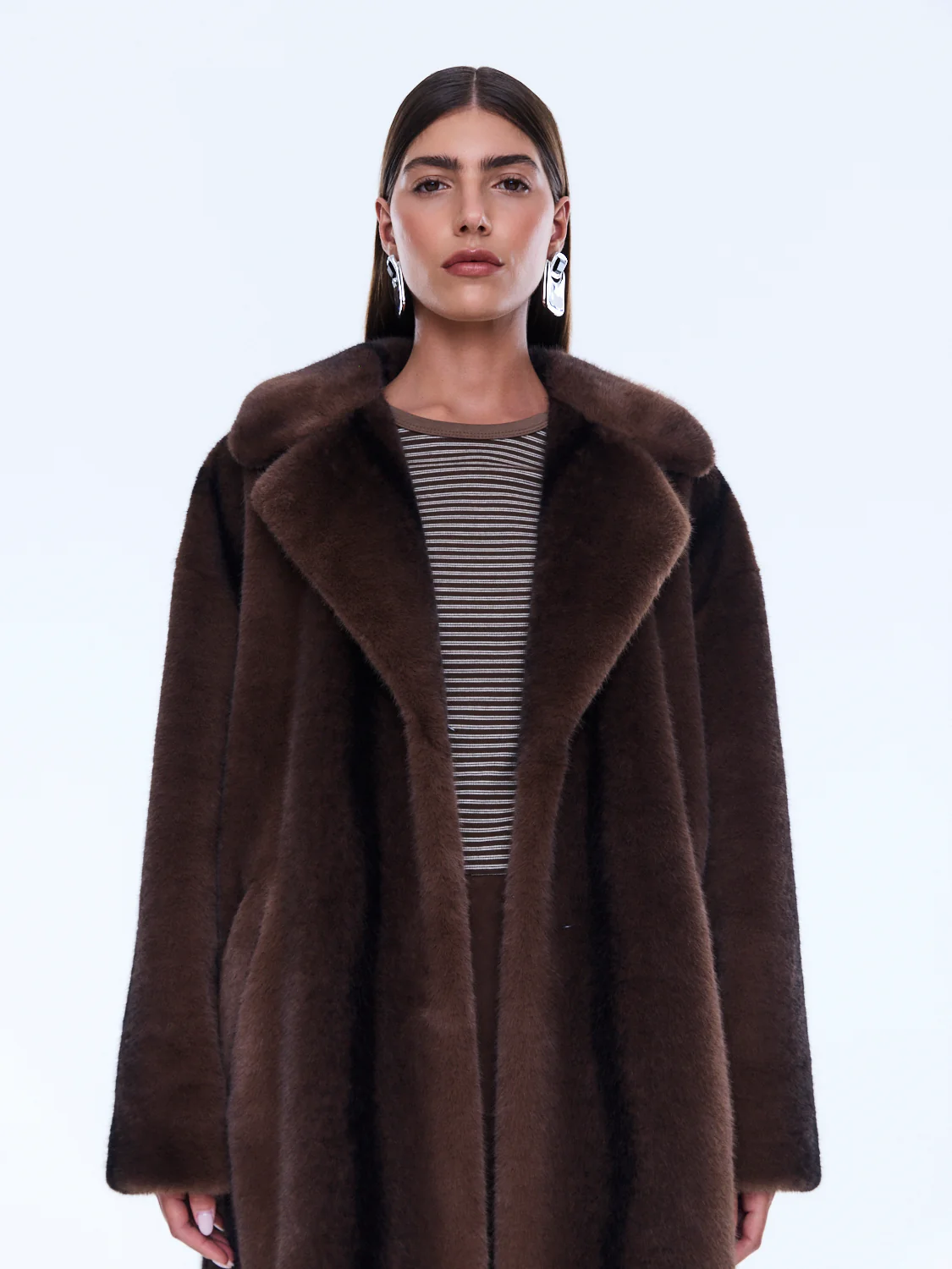 NOVA LONGLINE FAUX FUR JACKET - Image 5